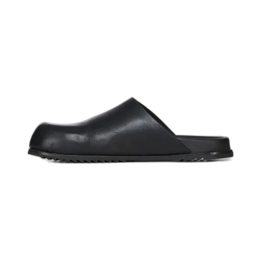 Rick Owens Concordians Mule Granola In Black Groppone Cow Leather