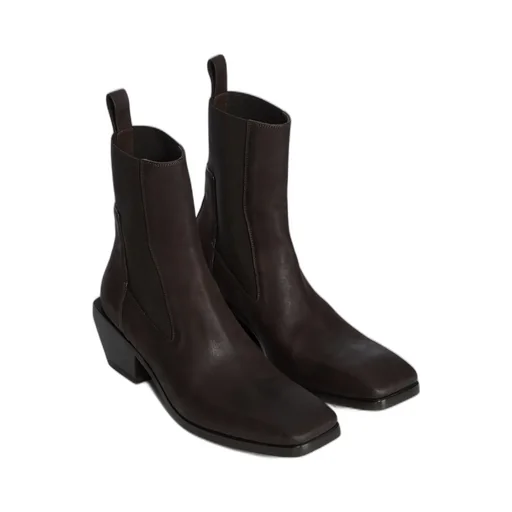 Rick Owens Concordians Heeled Sliver In Brown Nubuck