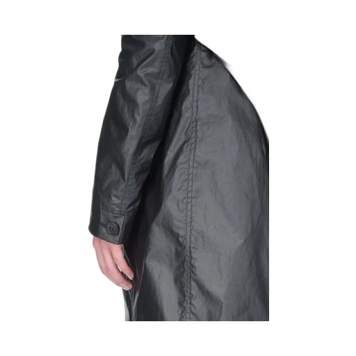 Rick Owens Concordians Mastotrench In Black Coated Poplin