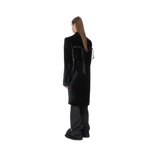 Rick Owens Concordians Fogpocket Ricks Coat In Black Velvet