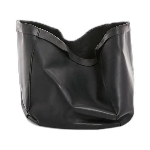 Rick Owens Corbeille In Black Leather