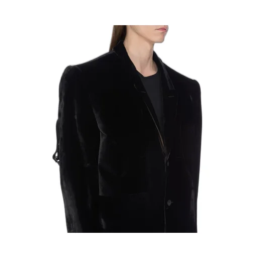 Rick Owens Concordians Fogpocket Ricks Coat In Black Velvet