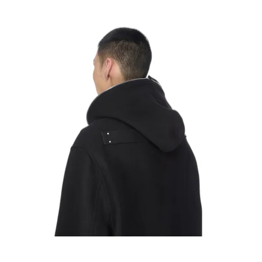 Rick Owens Concordians Gimp Mac Coat In Black Melton