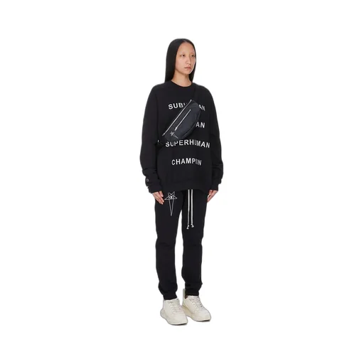 Champion X Rick Owens Bumbag In Black Light Nylon