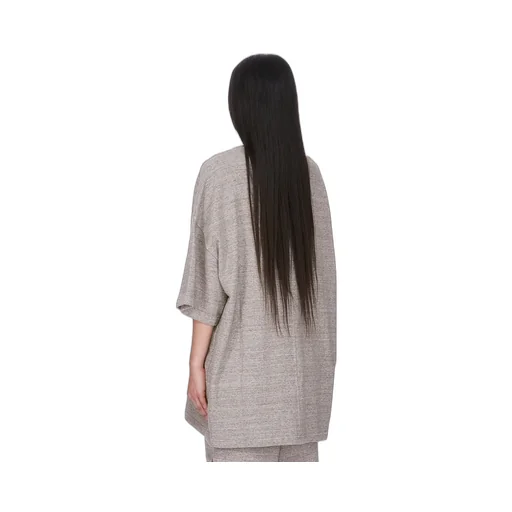 Champion X Rick Owens Tommy T In Grey Melange Melange Felpa Jersey