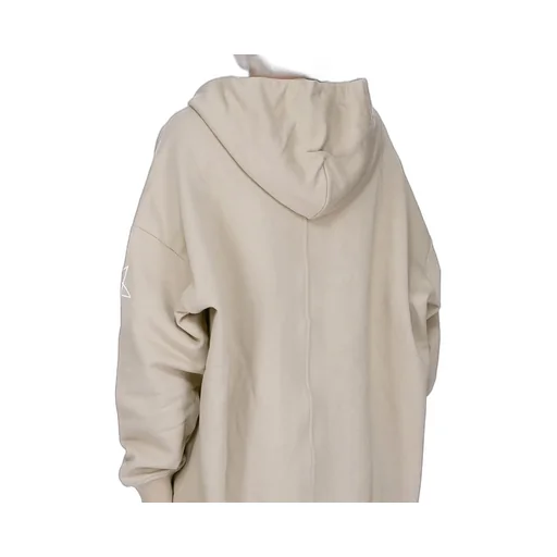 Champion X Rick Owens Jumbo Jason's Hoodie In Pearl Compact Felpa Jersey