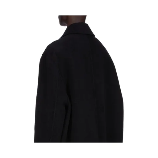 Rick Owens Concordians Jumbo Mac In Black Double Cashmere