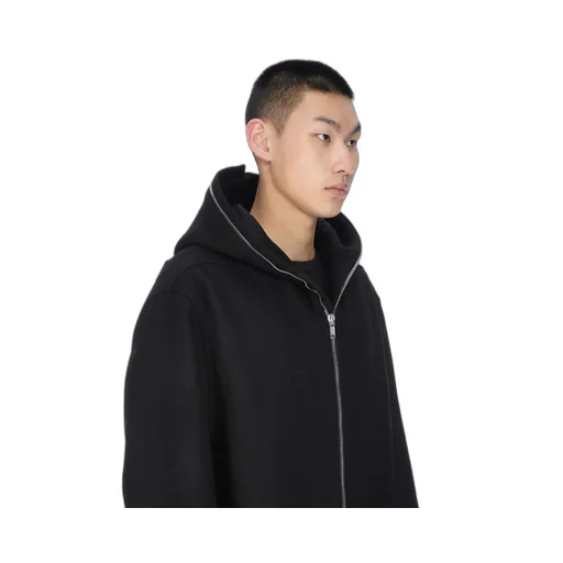 Rick Owens Concordians Gimp Mac Coat In Black Melton