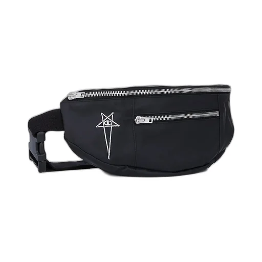 Champion X Rick Owens Bumbag In Black Light Nylon
