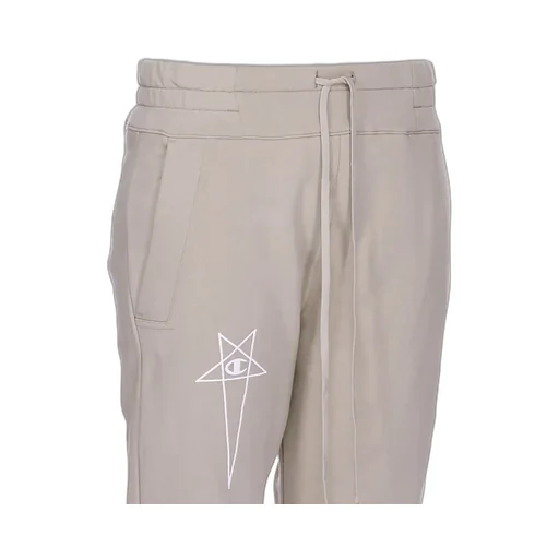 Champion X Rick Owens Joggers In Pearl Compact Felpa Jersey