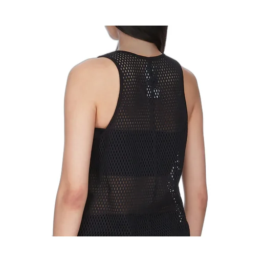 Champion X Rick Owens Basketball Tank In Black Open Mesh Jersey