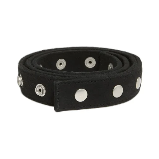 Drkshdw Concordians Snaps Belt In Black Brushed Cotton