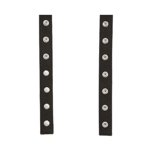 Drkshdw Concordians Snaps Belt In Black Brushed Cotton