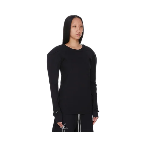Champion X Rick Owens Girdered Harness In Black Cotton Jersey