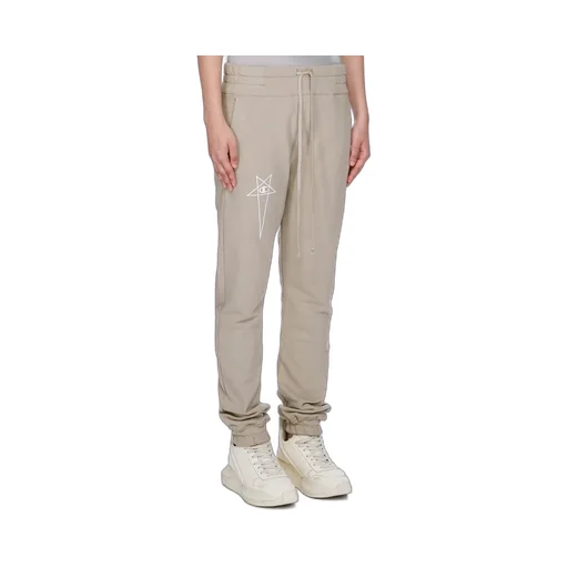 Champion X Rick Owens Joggers In Pearl Compact Felpa Jersey