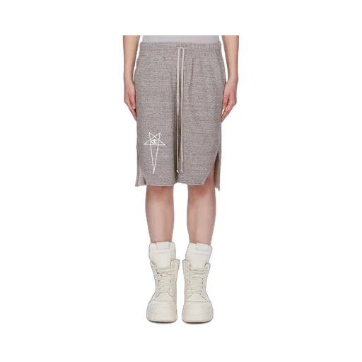 Champion X Rick Owens Beveled Pods In Grey Melange Melange Felpa Jersey