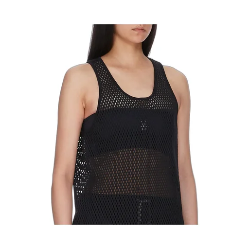 Champion X Rick Owens Basketball Tank In Black Open Mesh Jersey