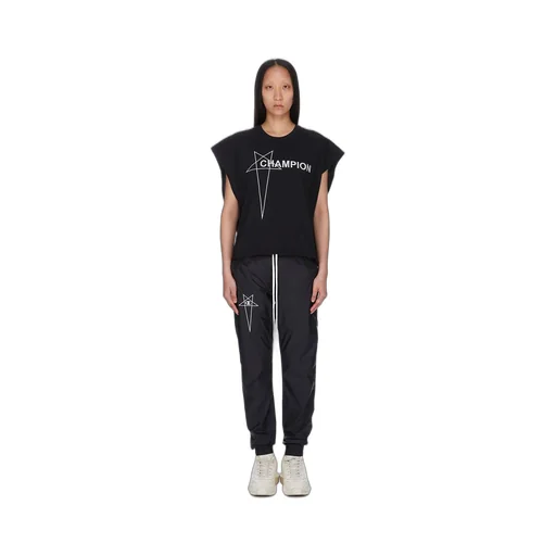 Champion X Rick Owens Joggers In Black Light Nylon