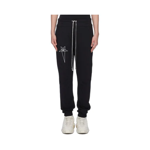 Champion X Rick Owens Joggers In Black Compact Felpa Jersey