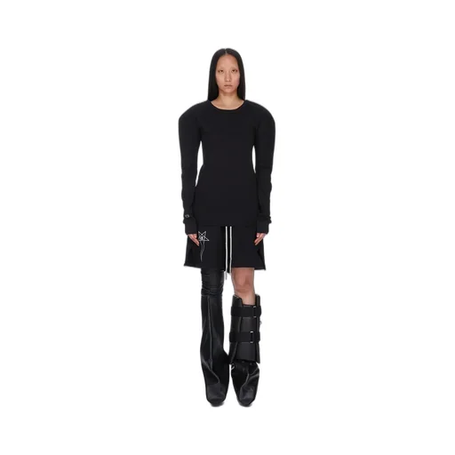 Champion X Rick Owens Girdered Harness In Black Cotton Jersey