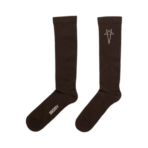 Drkshdw Concordians Pentagram Knee High Socks In Drkdust/Pearl Cotton Knit