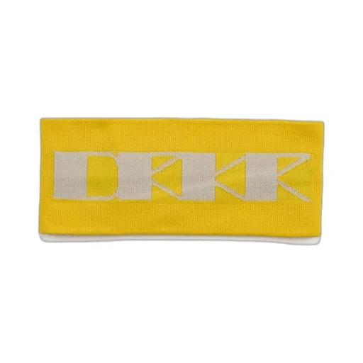 Drkshdw Concordians Headband In Lemon/Pearl Cotton Knit