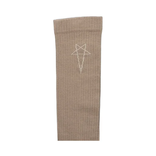 Drkshdw Concordians Pentagram Knee High Socks In Dirty Pearl/Pearl Cotton Knit