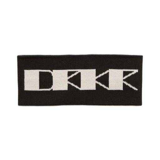 Drkshdw Concordians Headband In Black/Pearl Cotton Knit