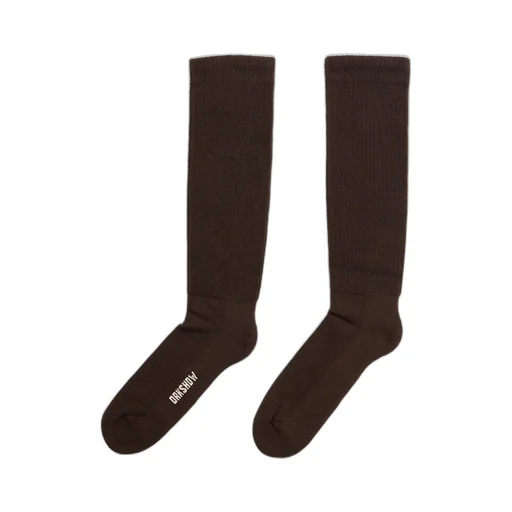 Drkshdw Concordians Cunty Knee High Socks In Drkdust/Pearl Cotton Knit