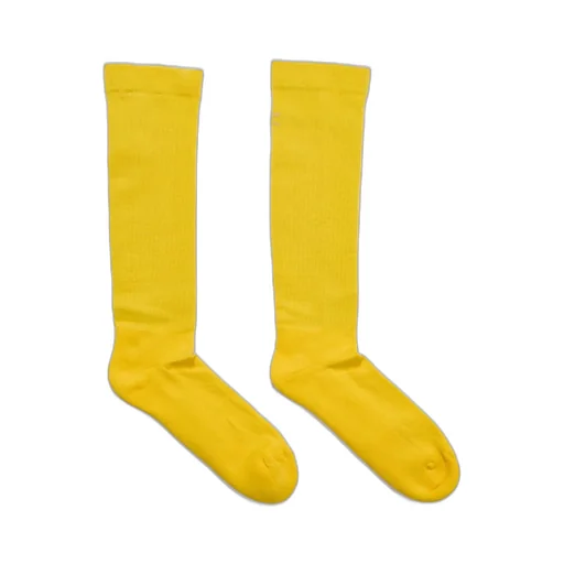 Drkshdw Concordians Drkshdw Knee High Socks In Lemon/Pearl Cotton Knit