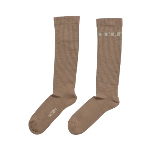 Drkshdw Concordians Drkshdw Knee High Socks In Dirty Pearl/Pearl Cotton Knit
