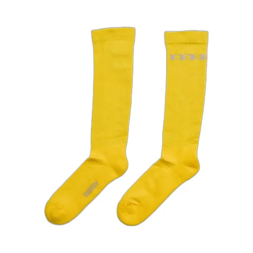 Drkshdw Concordians Drkshdw Knee High Socks In Lemon/Pearl Cotton Knit
