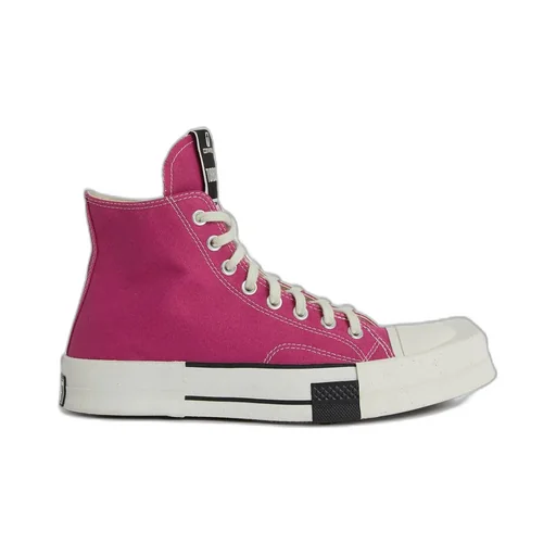Converse X Drkshdw Turbodrk Laceless Hi In Hot Pink And White.