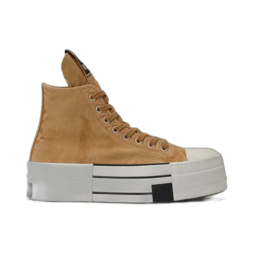 Converse X Drkshdw Dbl Drkstar Hi In Overdyed Canvas In Blonde