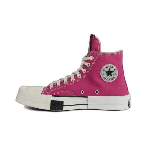 Converse X Drkshdw Turbodrk Laceless Hi In Hot Pink And White.