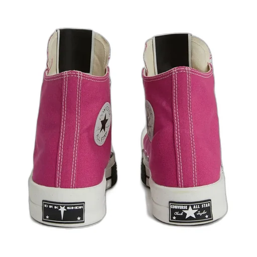Converse X Drkshdw Turbodrk Laceless Hi In Hot Pink And White.