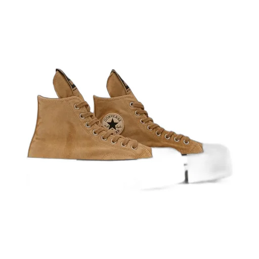 Converse X Drkshdw Dbl Drkstar Hi In Overdyed Canvas In Blonde