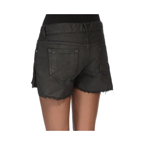 Drkshdw Temple Lana Cut Offs In Black 8Oz Deep Black Denim