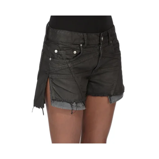 Drkshdw Temple Lana Cut Offs In Black 8Oz Deep Black Denim
