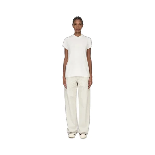 Drkshdw Temple Small Level T In Milk Medium Weight Cotton Jersey