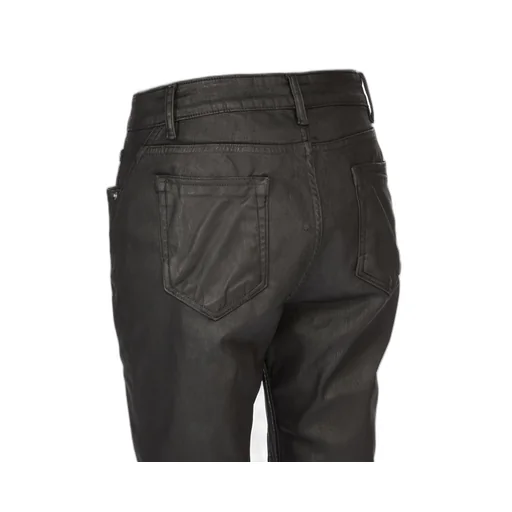 Drkshdw Temple Bias Bootcut In Black Deep Black Stretch Denim