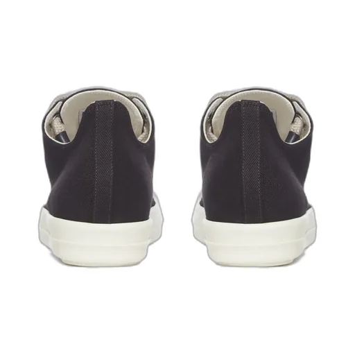 Drkshdw Temple Jumbolace Low Sneaks In Black/Milk/Milk 13Oz Overdyed Denim