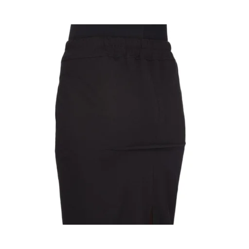 Drkshdw Temple Pull On Sliced Pillar Skirt In Black Medium Weight Cotton Jersey