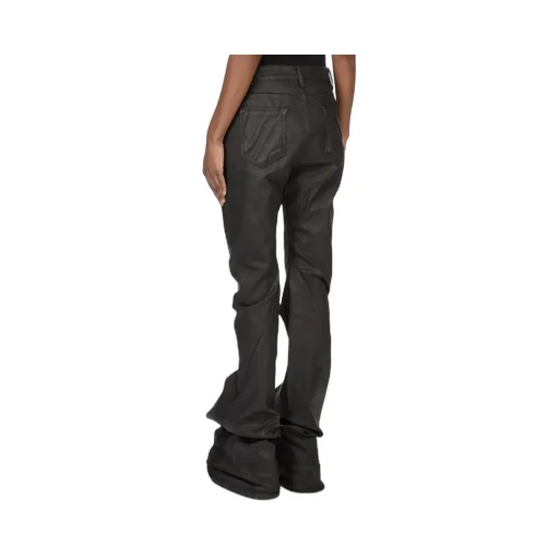 Drkshdw Temple Bias Bootcut In Black Deep Black Stretch Denim