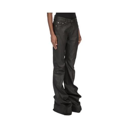 Drkshdw Temple Bias Bootcut In Black Deep Black Stretch Denim