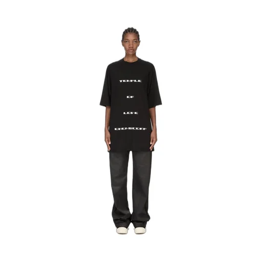 Drkshdw Temple Geth Jeans In Black 8Oz Deep Black Denim