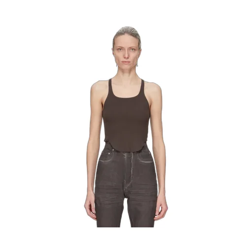 Drkshdw Concordians Basic Rib Tank In Darkdust Medium Weight Cotton Jersey