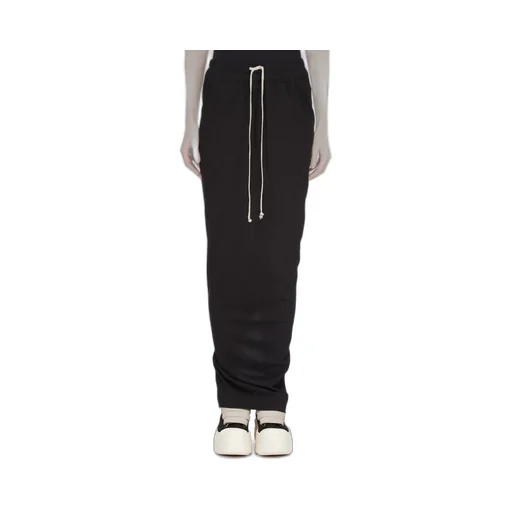 Drkshdw Temple Pull On Pillar Skirt In Black Medium Weight Cotton Jersey