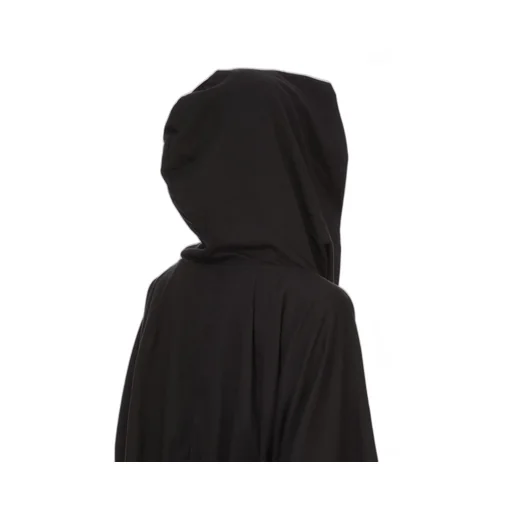 Drkshdw Temple Cropped Hooded Top In Black Medium Weight Cotton Jersey