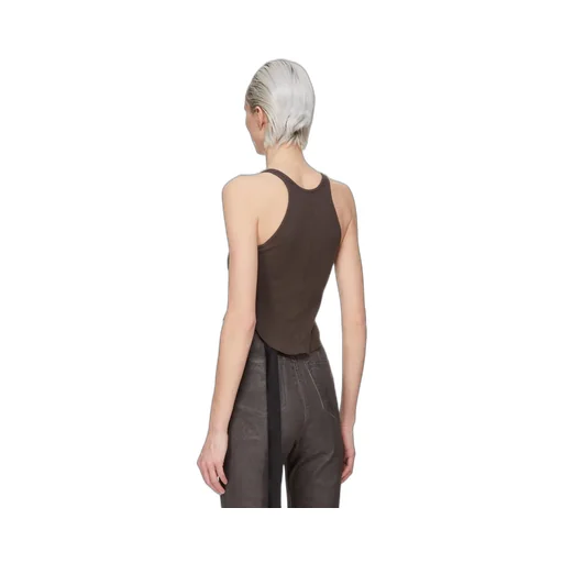 Drkshdw Concordians Basic Rib Tank In Darkdust Medium Weight Cotton Jersey